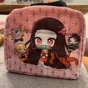 Anime Lunch Box Insulated Lunch Bag Pink Girl